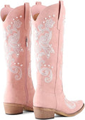 Pearl Embroidered Western Boots