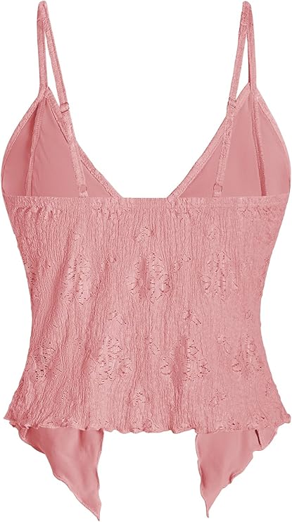 Lace Tie Front Tank Top