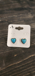 Turquoise Heart Small Stud Earrings