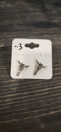 Cow Skull Stud Earrings