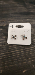 Cross Arrow Stud Earrings