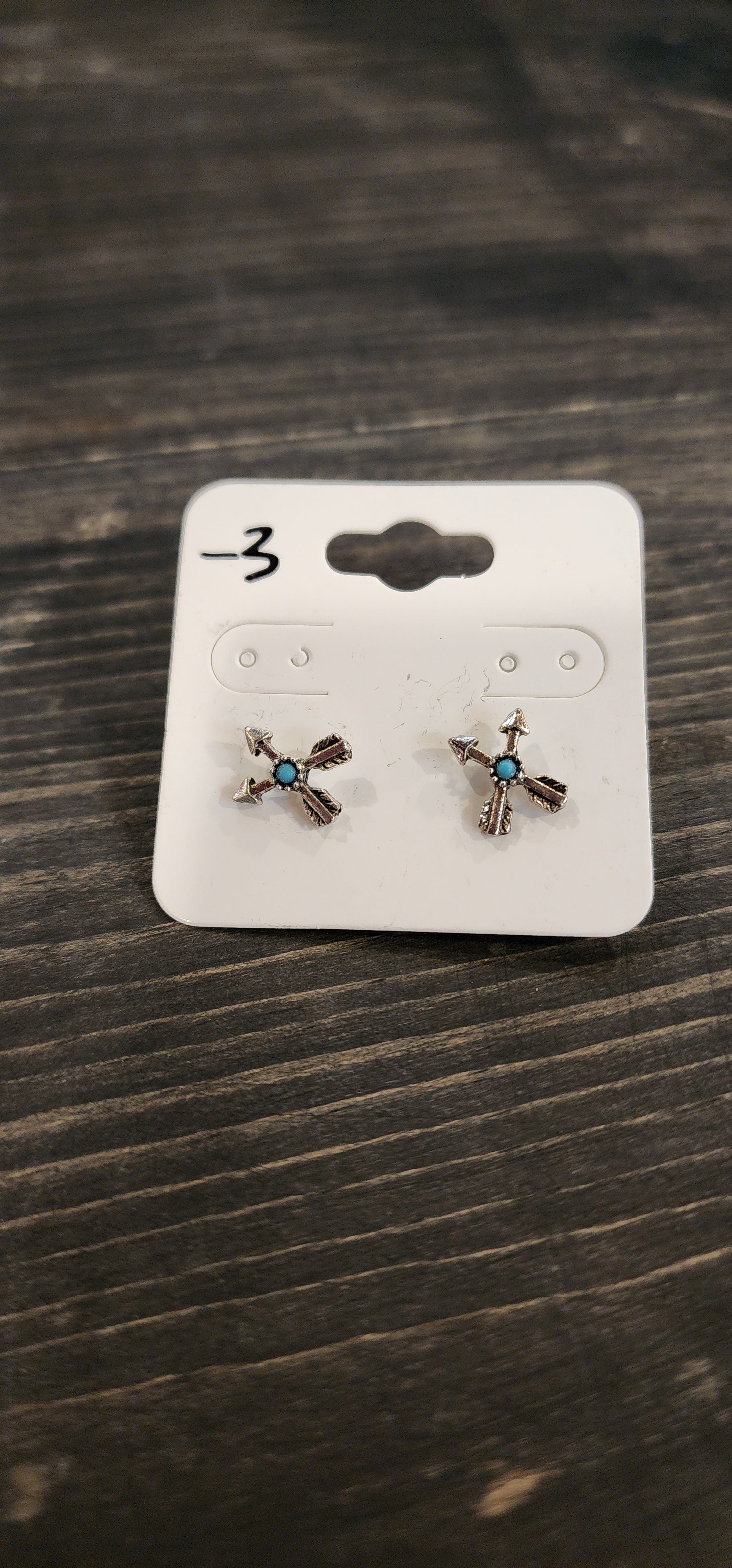 Cross Arrow Stud Earrings