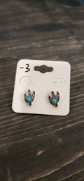 Turquoise Cactus Stud Earrings