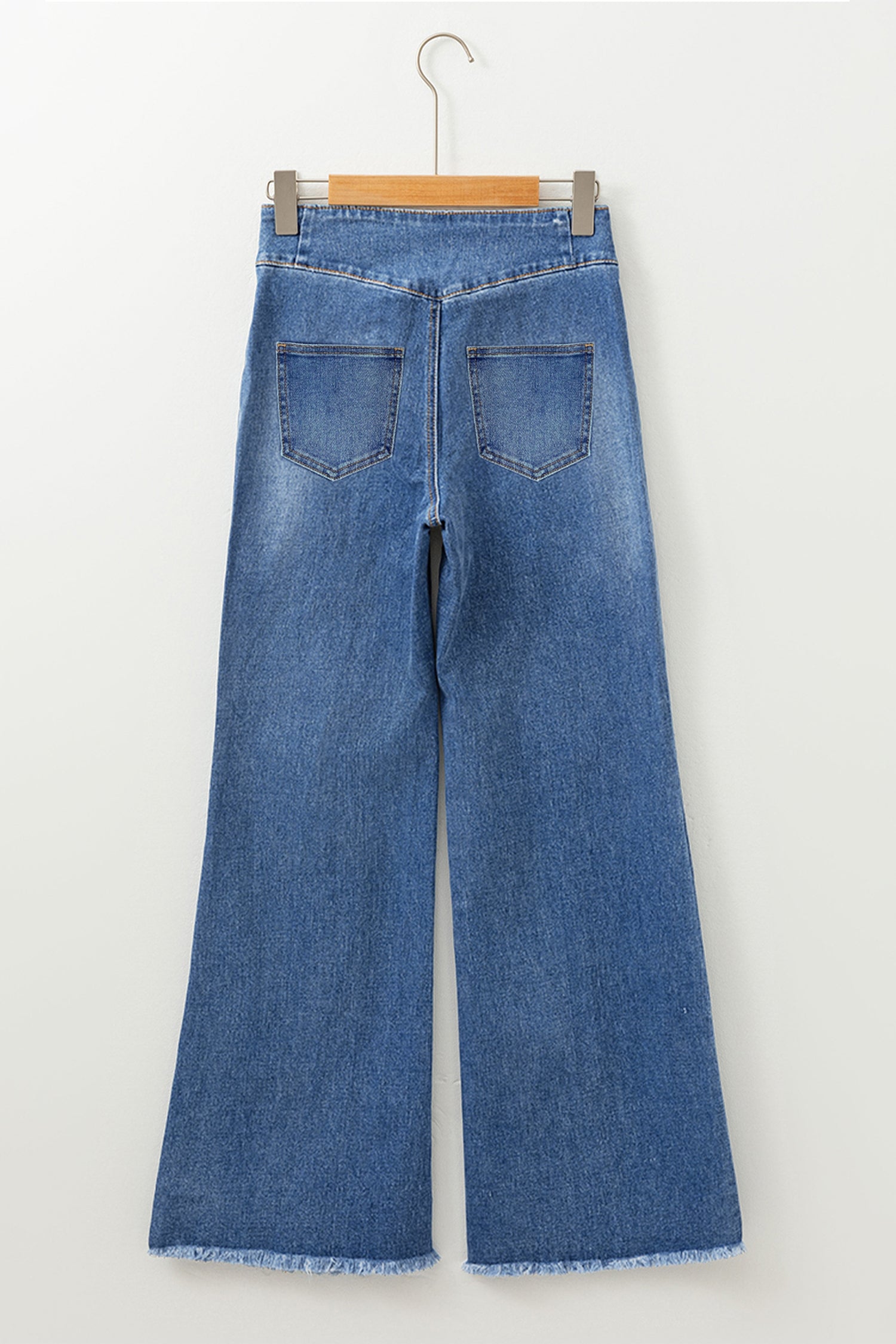 Sail Blue High Waist Seamed Flare Jeans